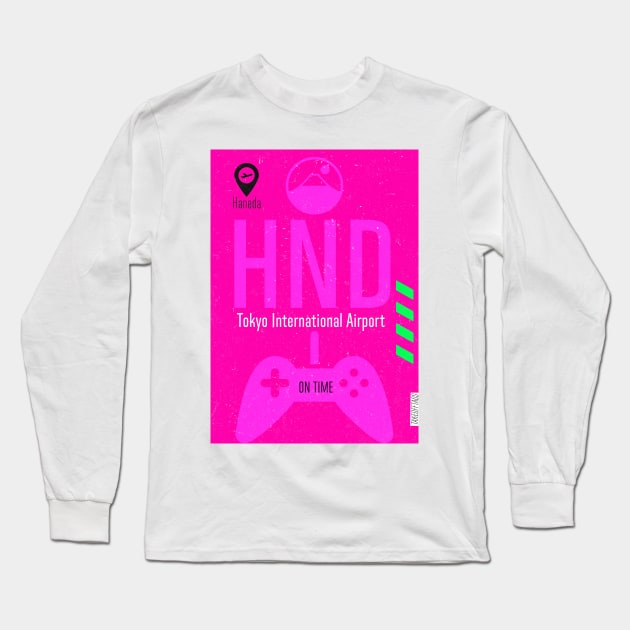 HND Tokyo airport Long Sleeve T-Shirt by Woohoo